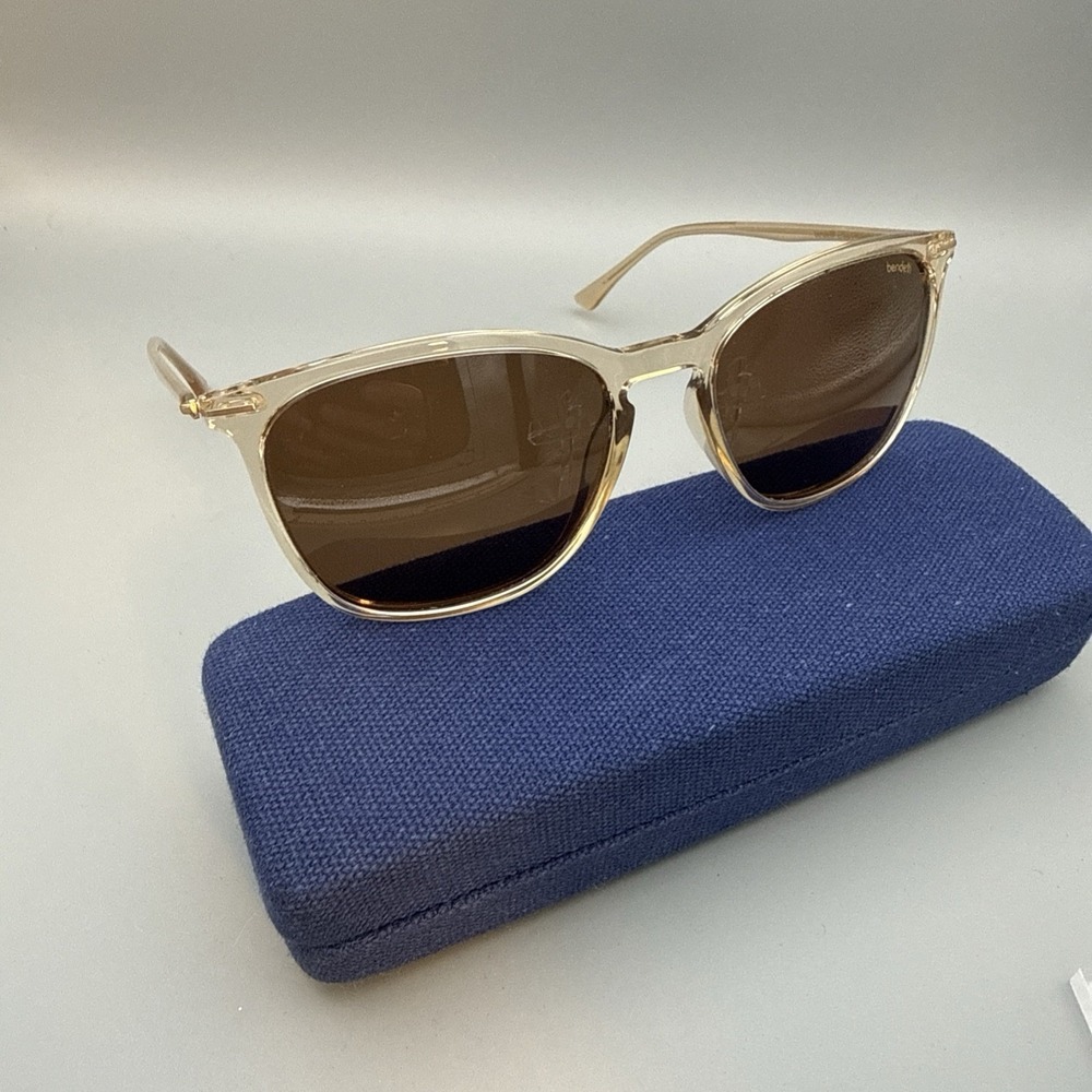 Bendetti Kinley Elite Polarized Authentic Italian Sunglasses Translucent & Case